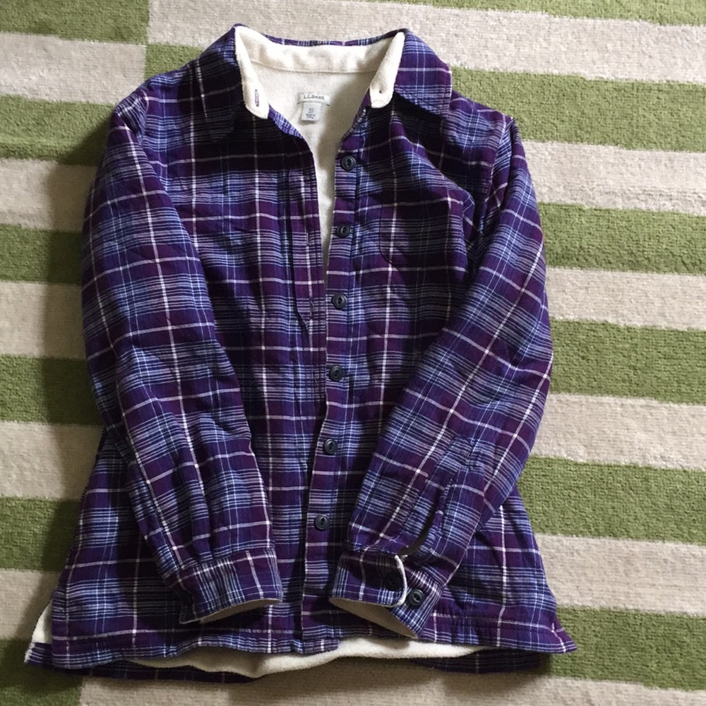 Fleece lined LL Bean plaid flannel